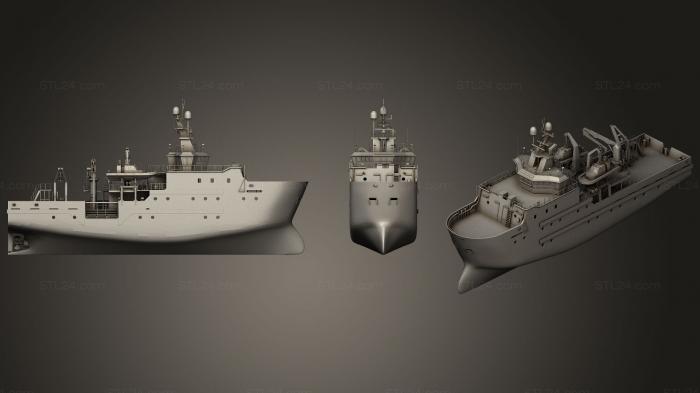Автомобили и транспорт (Спасательное судно, CARS_0276) 3D модель для ЧПУ станка